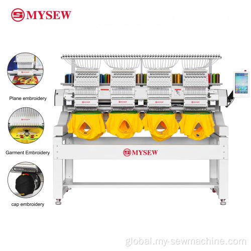 Flat Computer Embroidery Machines High-speed 4-head computerized embroidery machine Manufactory